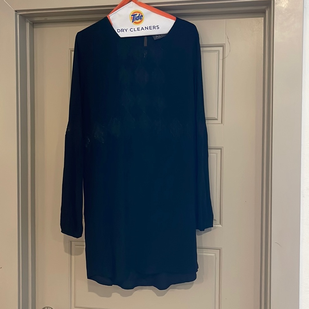 BLACK LONG SLEEVE ASTR DRESS